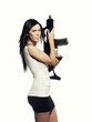 Photo: Beautiful woman with gun Beautiful woman with gun