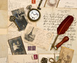 old photos, letters and post cards