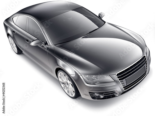 Illustration: Modern black car Modern black car