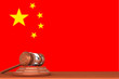 Gavel with Flag Of China
