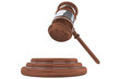 Judge gavel and sound block