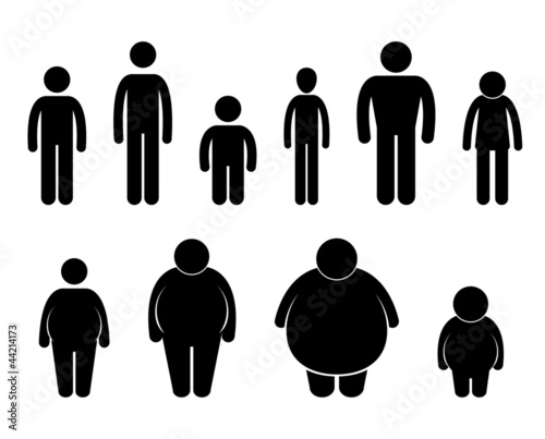 Vector: Man Body Figure Size Icon Symbol Sign Pictogram Man Body Figure Size Icon Symbol Sign Pictogram