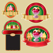 Vector: set of ice cream labels set of ice cream labels