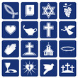 set of vector icons of religious christianity