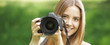 Beautiful young photographer