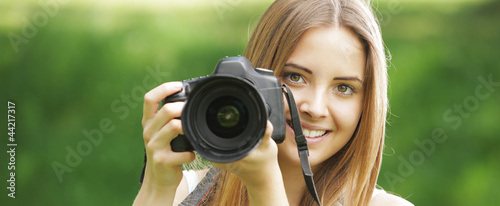 Photo: Beautiful young photographer Beautiful young photographer