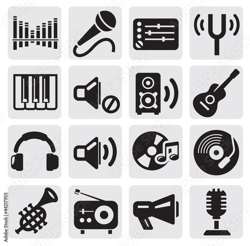 Vector: music icons music icons