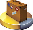 Valise ancienne et ses statistiques en or