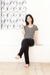 Beautifu young woman relaxing in the room