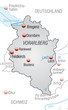 Übersichtskarte von Vorarlberg und Umland