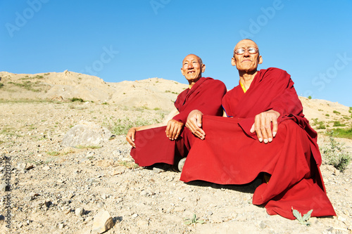 Photo: Two Indian tibetan monk lama Two Indian tibetan monk lama