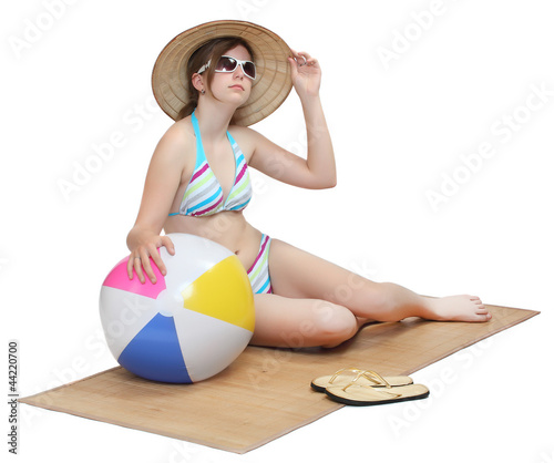 Photo: Young girl at hot summer day. Young girl at hot summer day.