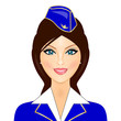 Vector illustration of stewardess