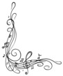 Noten, Notenschlüssel, Musiknoten, Musik, Rahmen