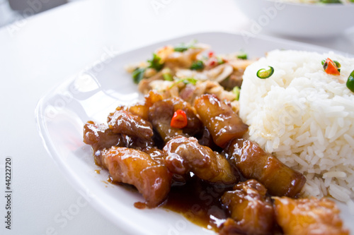 Photo: Beef curry with rice , Thai food Beef curry with rice , Thai food