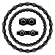 vector bicycle chain seamless silhouettes