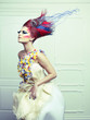 Photo: Lady with avant-garde hair Lady with avant-garde hair
