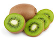 Ripe kiwi fruits with slices