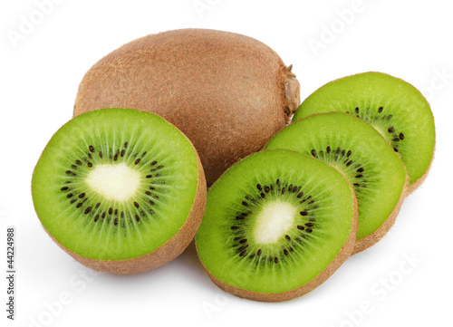 Photo: Ripe kiwi fruits with slices Ripe kiwi fruits with slices
