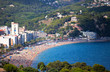 View of coastline of resort lloret de Mar. Costa Brava. Spain