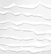 Collection of white torn paper