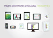 Tablets, smartphones & packaging - infographics