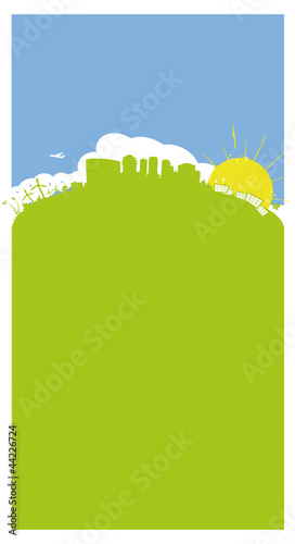 Illustration: Flyer vierge paysage vertical vert illustration Flyer vierge paysage vertical vert illustration