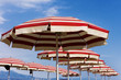 Foto: beach umbrellas on Riccione, Italy beach umbrellas on Riccione, Italy