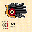 Aztec calendar symbols - Atl or water (9)