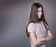 Photo: Offended teen girl Offended teen girl