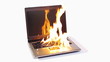 Video: Burning notebook with big red flame Burning notebook with big red flame