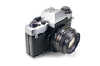 Genuine Soviet (USSR) SLR film camera (1985-94). Isolated.
