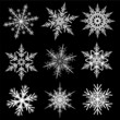 Snowflakes winter set, vector realistic design.