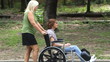 Pushing Invalid Woman