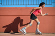 Female roller skater