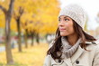 Fall woman looking portrait