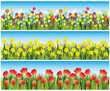 Vektor: Beautiful floral banners. Beautiful floral banners.