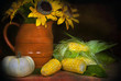sunflowers with corn