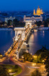 Chain Bridge and Danbue in the night, Budapest