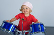Photo : little girl on the drums little girl on the drums