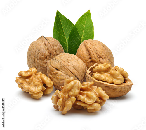 Photo: walnut and leaves walnut and leaves
