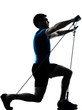 man exercising gymstick workout fitness posture