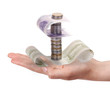 dream boat concept with hands isolated