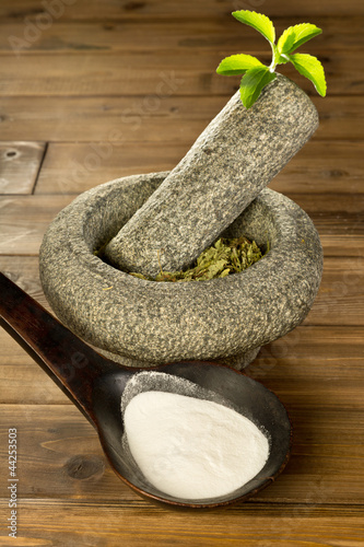 Photo: White and green stevia White and green stevia
