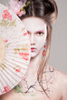 Portrait of attractive young women in asian style