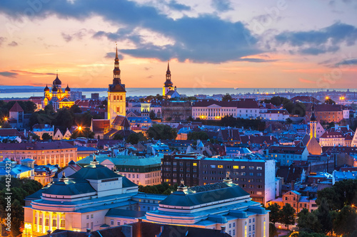Photo: Evening scenery of Tallinn, Estonia Evening scenery of Tallinn, Estonia