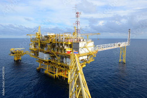 Photo: The oil rig. The oil rig.