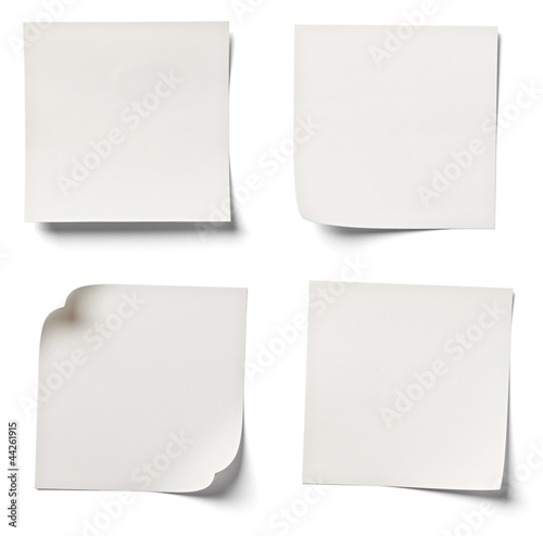 Photo: white note paper office business white note paper office business