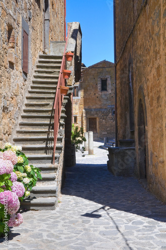 Photo: Alleyway. Civita di Bagnoregio. Lazio. Italy. Alleyway. Civita di Bagnoregio. Lazio. Italy.