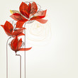 Vector flowers greeting card